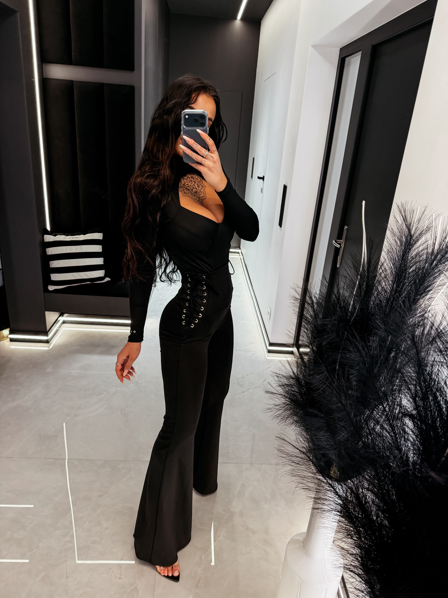 LEGGINSY DAMSKIE OLAVOGA VEYA CZARNE